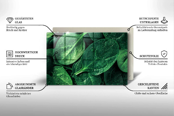 Tábua de cortar Folhas de manjericão