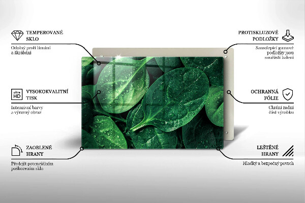 Tábua de cortar Folhas de manjericão