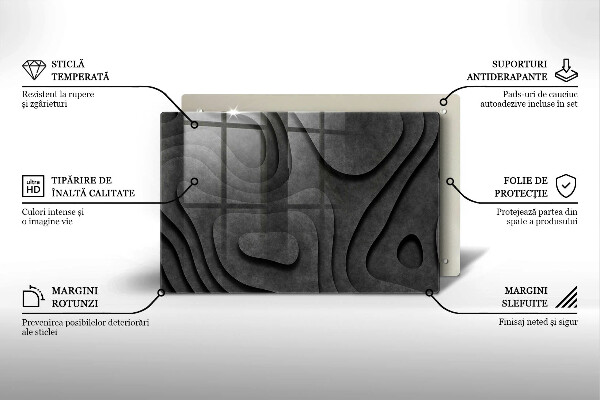 Tábua cozinha Formas de pedra 3D