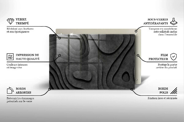 Tábua cozinha Formas de pedra 3D