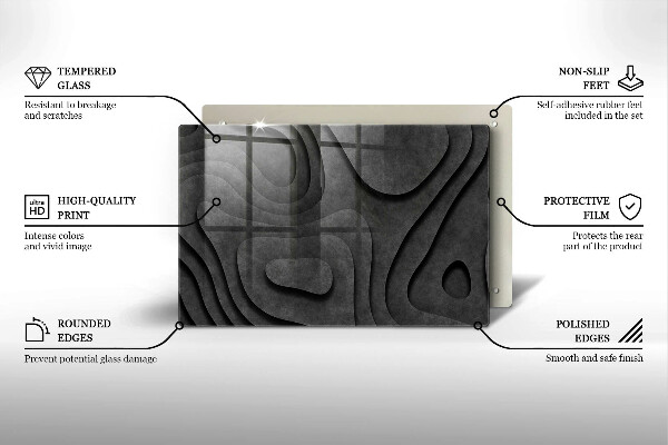 Tábua cozinha Formas de pedra 3D