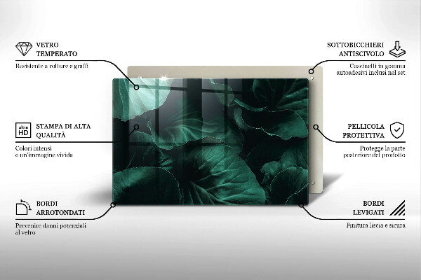 Tábua corte Folhas escuras selvagens