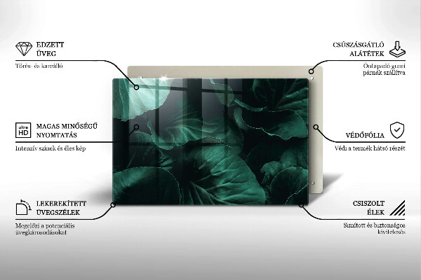 Tábua corte Folhas escuras selvagens