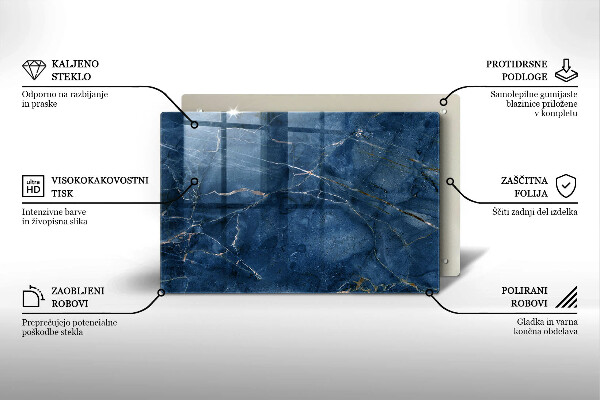 Tábua de vidro Textura de pedra de mármore