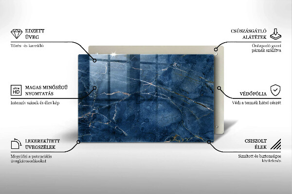 Tábua de vidro Textura de pedra de mármore