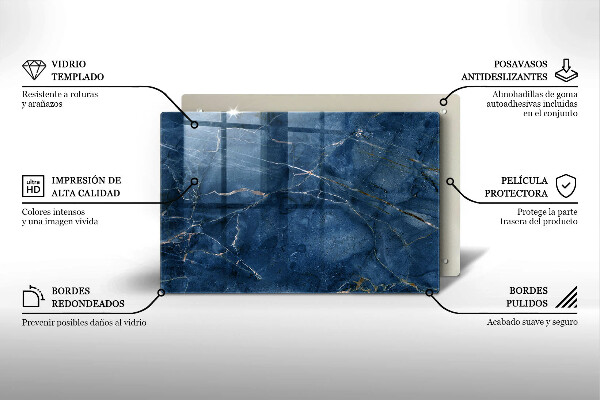 Tábua de vidro Textura de pedra de mármore