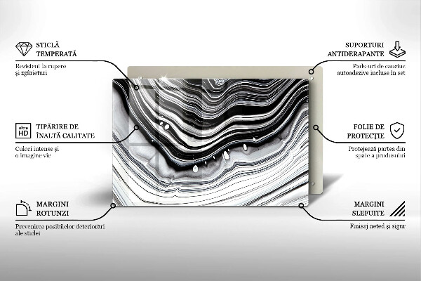 Tábua cozinha Abstração de tinta
