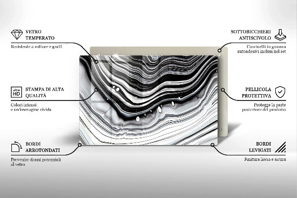 Tábua cozinha Abstração de tinta