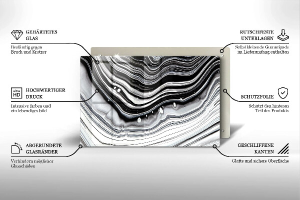 Tábua cozinha Abstração de tinta