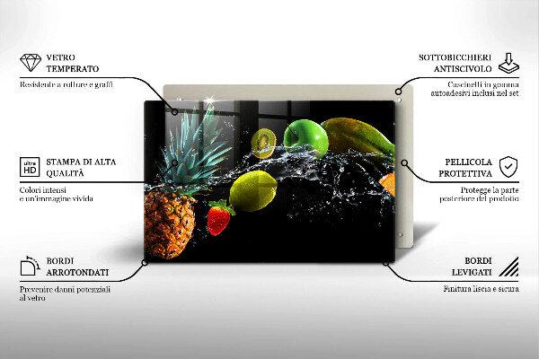 Tábua para corte Fruta na água