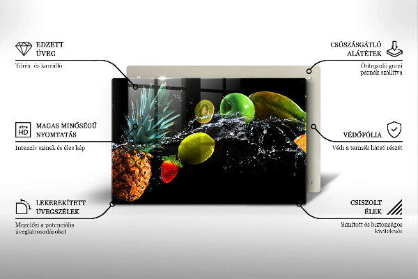 Tábua para corte Fruta na água