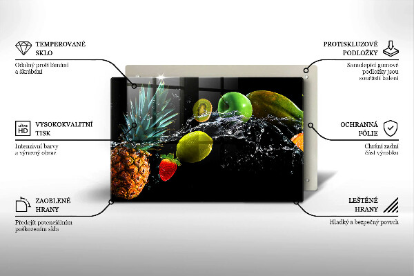 Tábua para corte Fruta na água