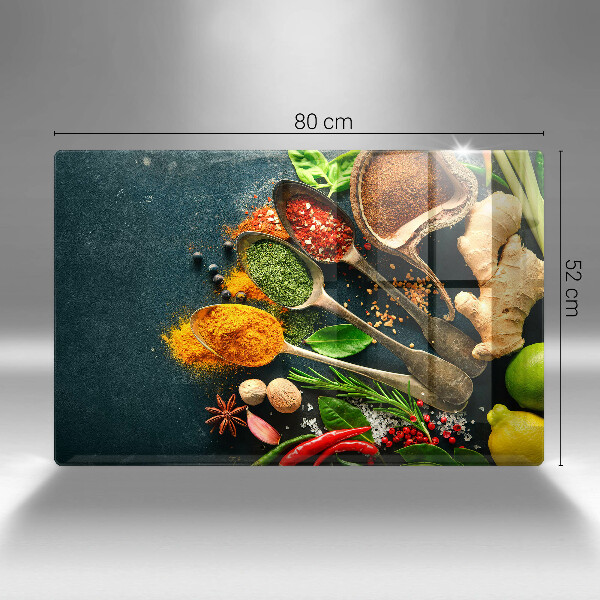 Tábua de vidro Colheres de tempero de cozinha