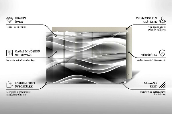 Tábua de corte Linhas suaves de abstração