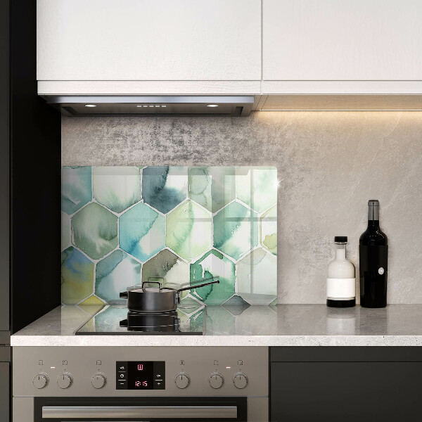 Tábua de corte Hexágonos em aquarela