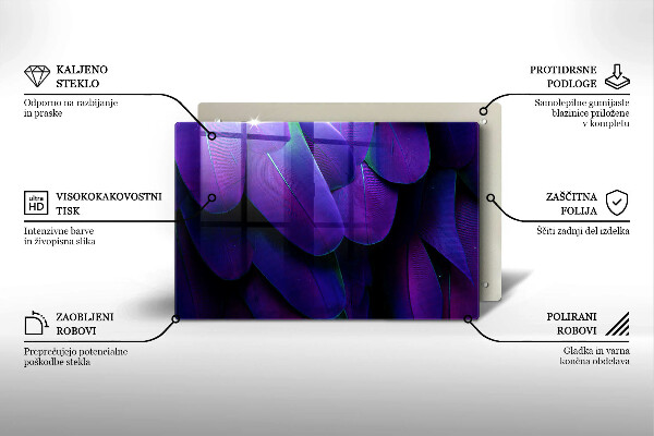 Tábua para cozinha Penas de neon