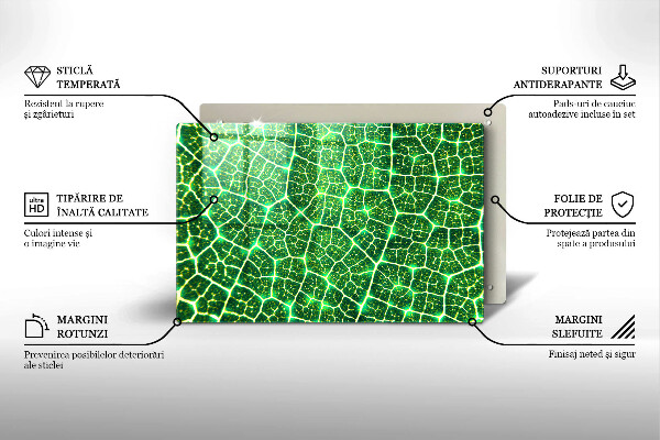 Tábua de vidro Estrutura da folha