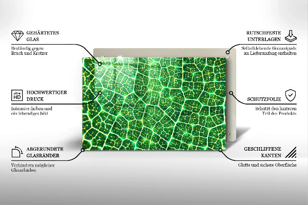 Tábua de vidro Estrutura da folha