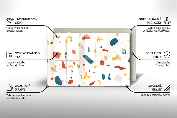 Tábua de vidro Grés decorativo