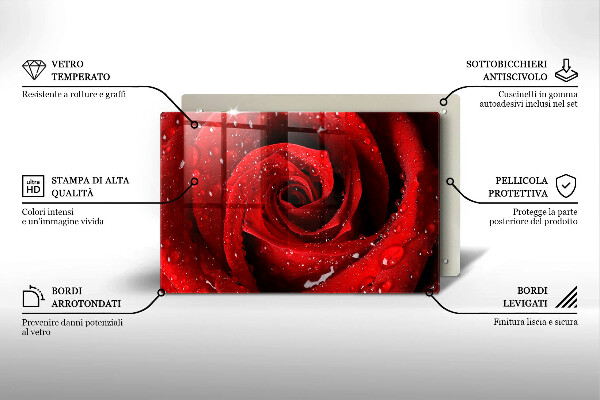 Tábua de cortar Pétalas de flores de rosa