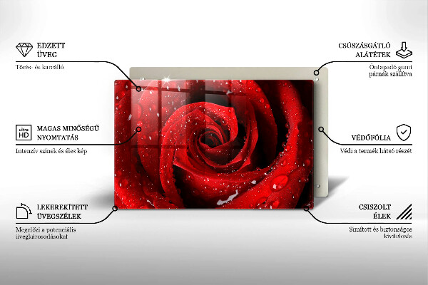 Tábua de cortar Pétalas de flores de rosa