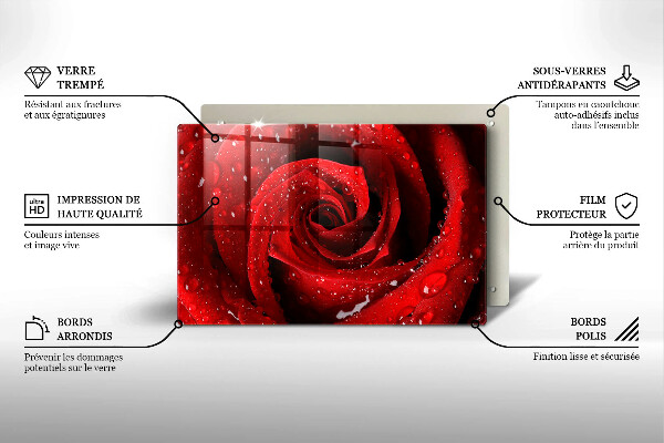 Tábua de cortar Pétalas de flores de rosa