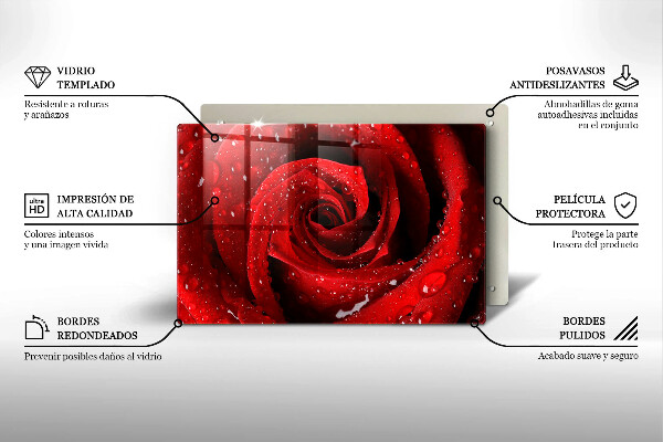 Tábua de cortar Pétalas de flores de rosa