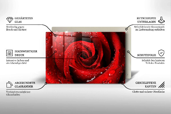 Tábua de cortar Pétalas de flores de rosa