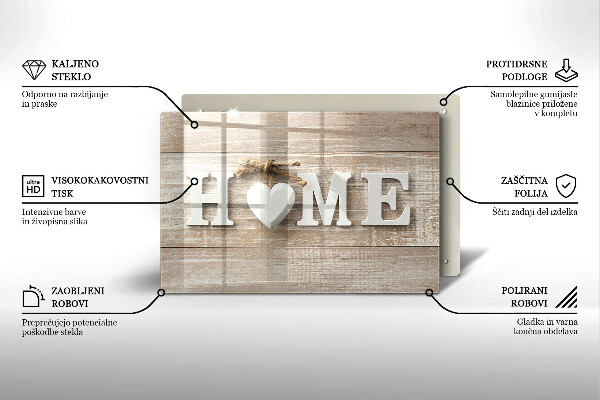 Tábua de cortar Placas e o sinal Home