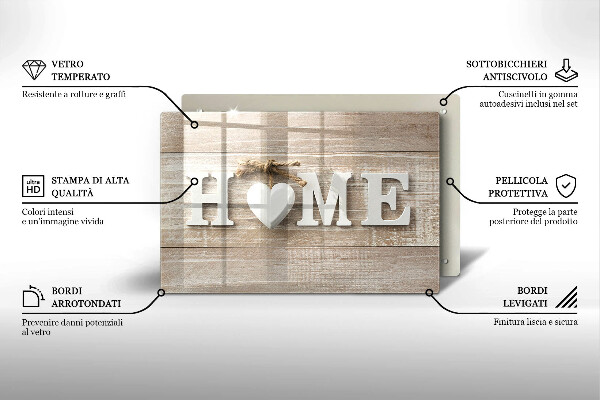 Tábua de cortar Placas e o sinal Home