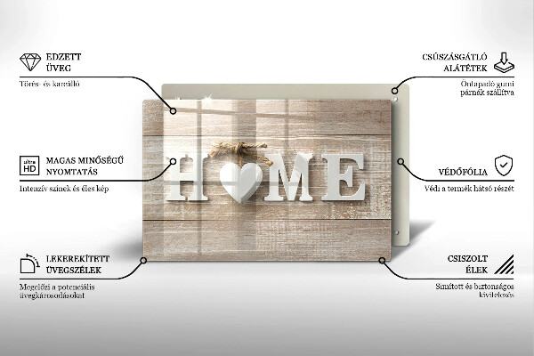 Tábua de cortar Placas e o sinal Home