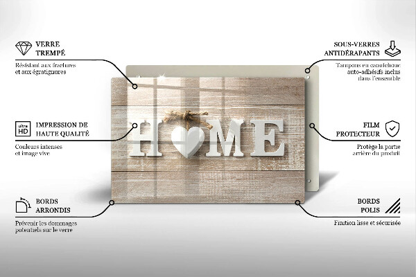 Tábua de cortar Placas e o sinal Home