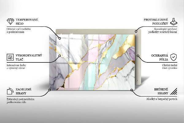 Tábua para corte Mármore pastel
