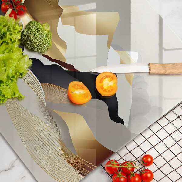 Tábua de cortar Abstração montanhas douradas