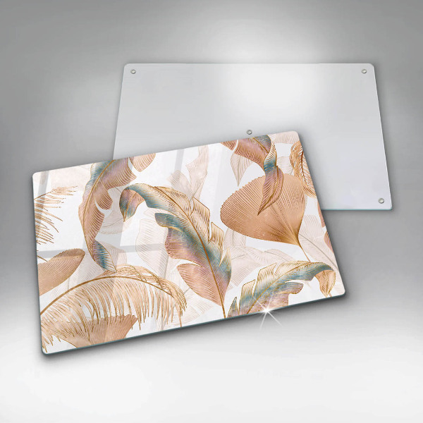 Tábua de cortar alimentos Penas e folhas Boho