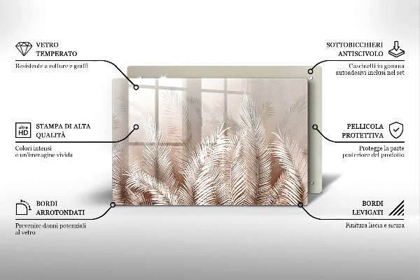 Tábua corte Vegetação de folhagem Boho