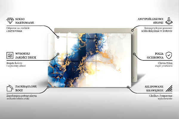 Tábua cozinha Abstração com azul