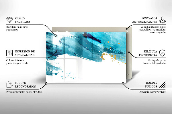 Tábua corte Manchas azuis