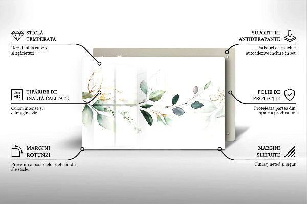 Tábua para corte Folhas de aquarela