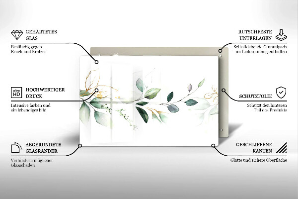 Tábua para corte Folhas de aquarela