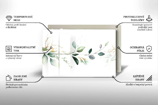 Tábua para corte Folhas de aquarela