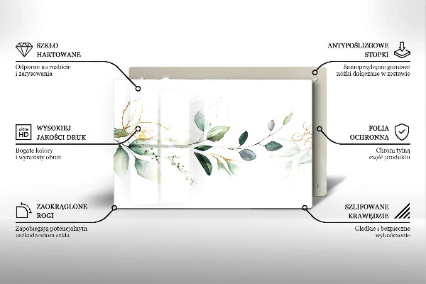 Tábua para corte Folhas de aquarela