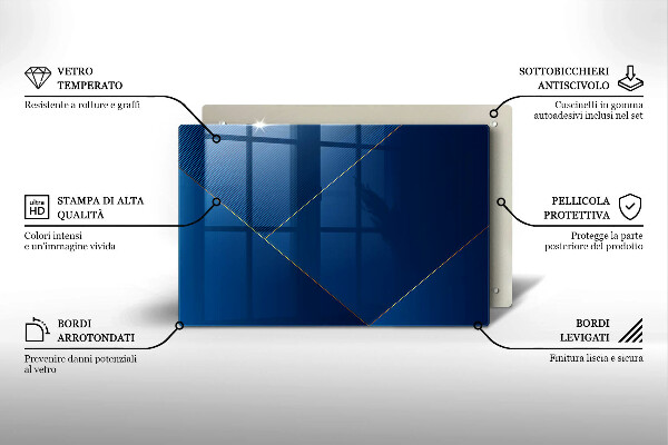 Tábua de cortar de vidro Fundo moderno