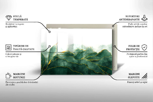 Tábua de vidro Natureza abstrata