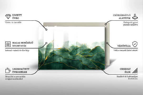 Tábua de vidro Natureza abstrata