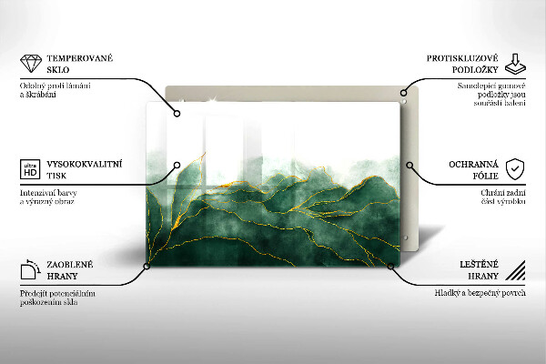 Tábua de vidro Natureza abstrata