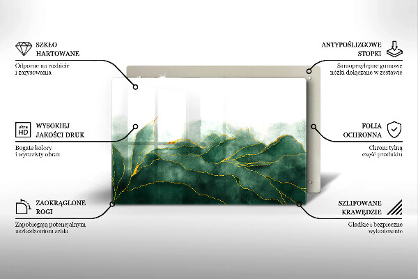 Tábua de vidro Natureza abstrata