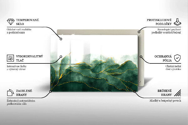 Tábua de vidro Natureza abstrata