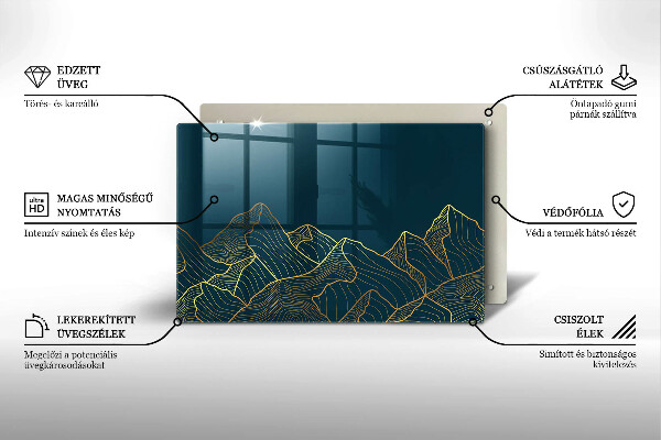 Tábua cozinha Montanhas abstratas