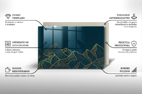 Tábua cozinha Montanhas abstratas